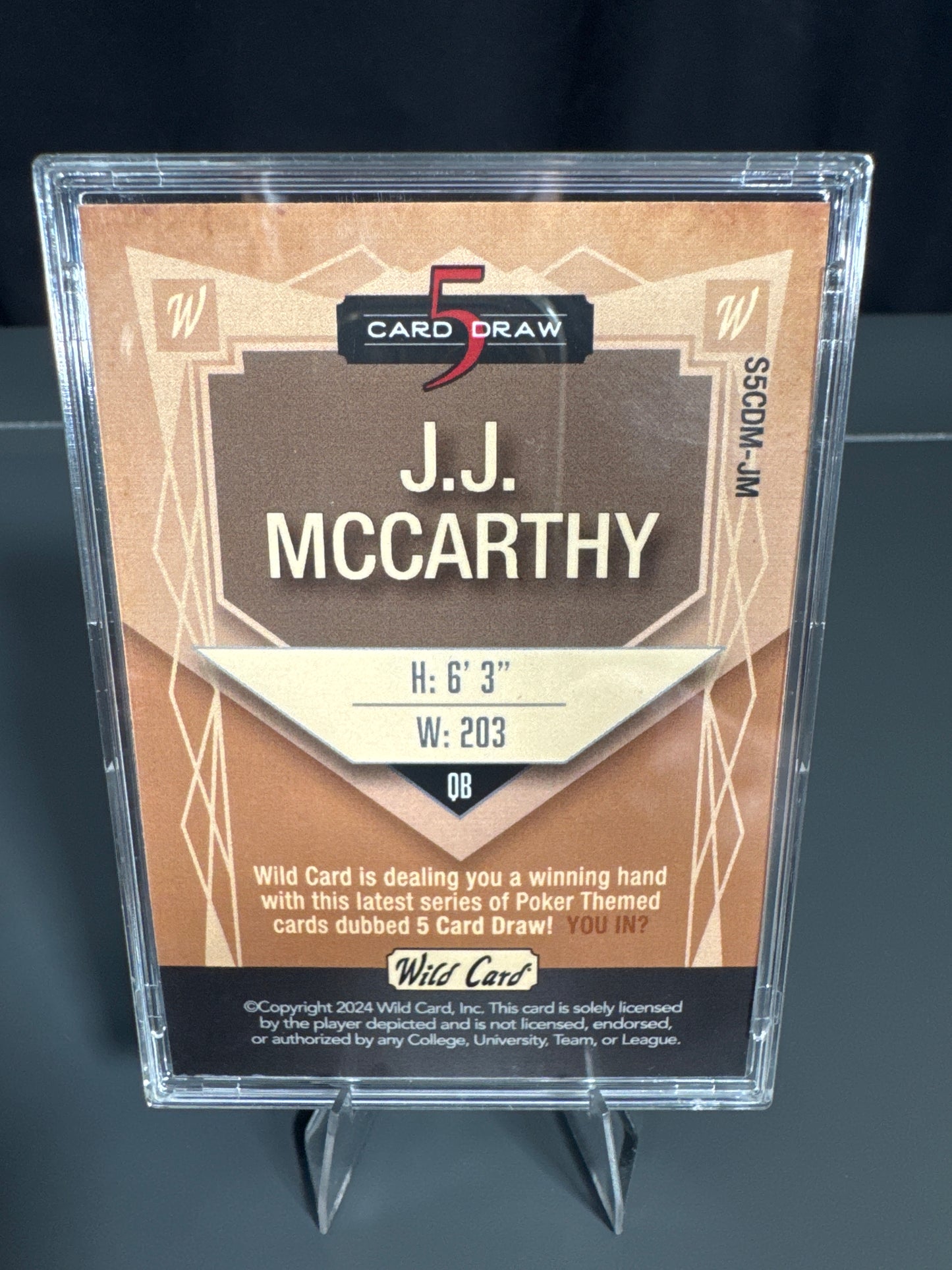 J.J. McCarthy Minnesota Vikings Card
