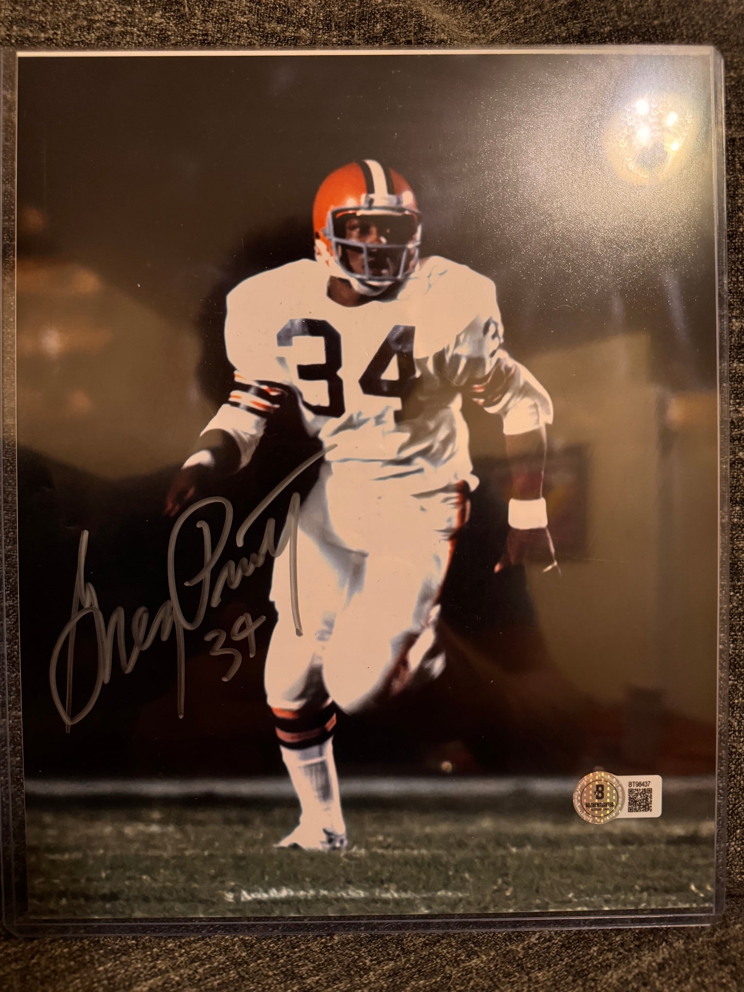 Greg Pruitt Cleveland Browns Signed Photo