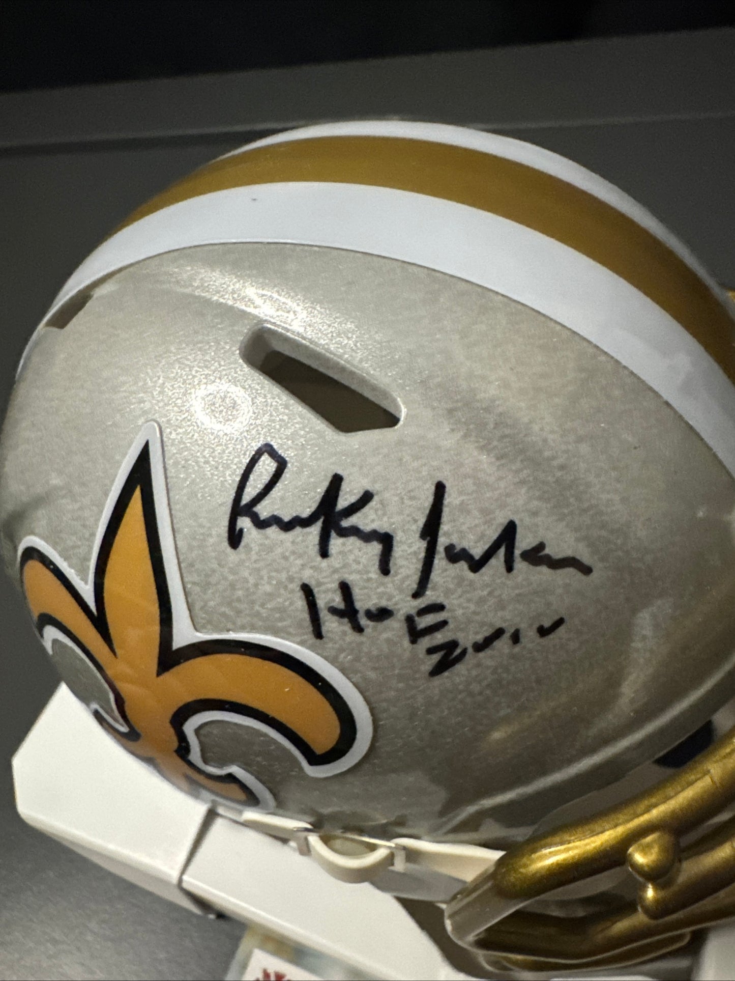 Rickey Jackson New Orleans Saints Signed Mini Helmet