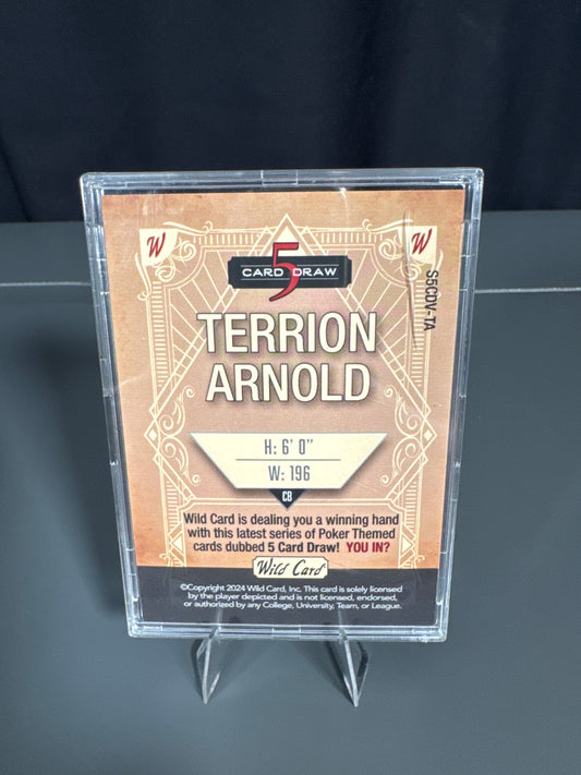 Terrion Arnold Detroit Lions Card