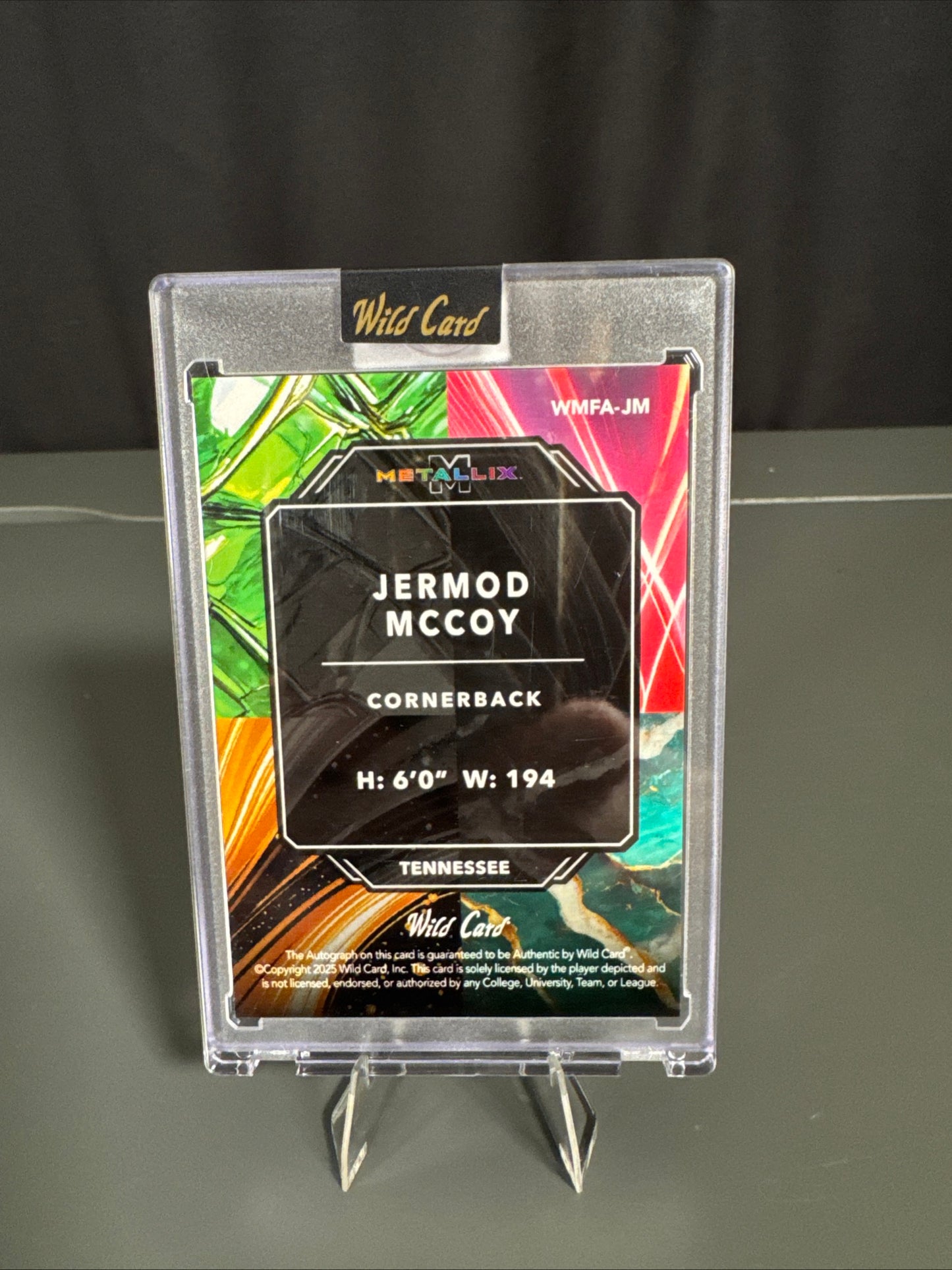 Jermod McCoy Tennessee Volunteers Card