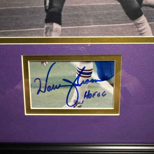 Warren Moon Signed Plaque University of Washington/Houston Oilers Signed Photo