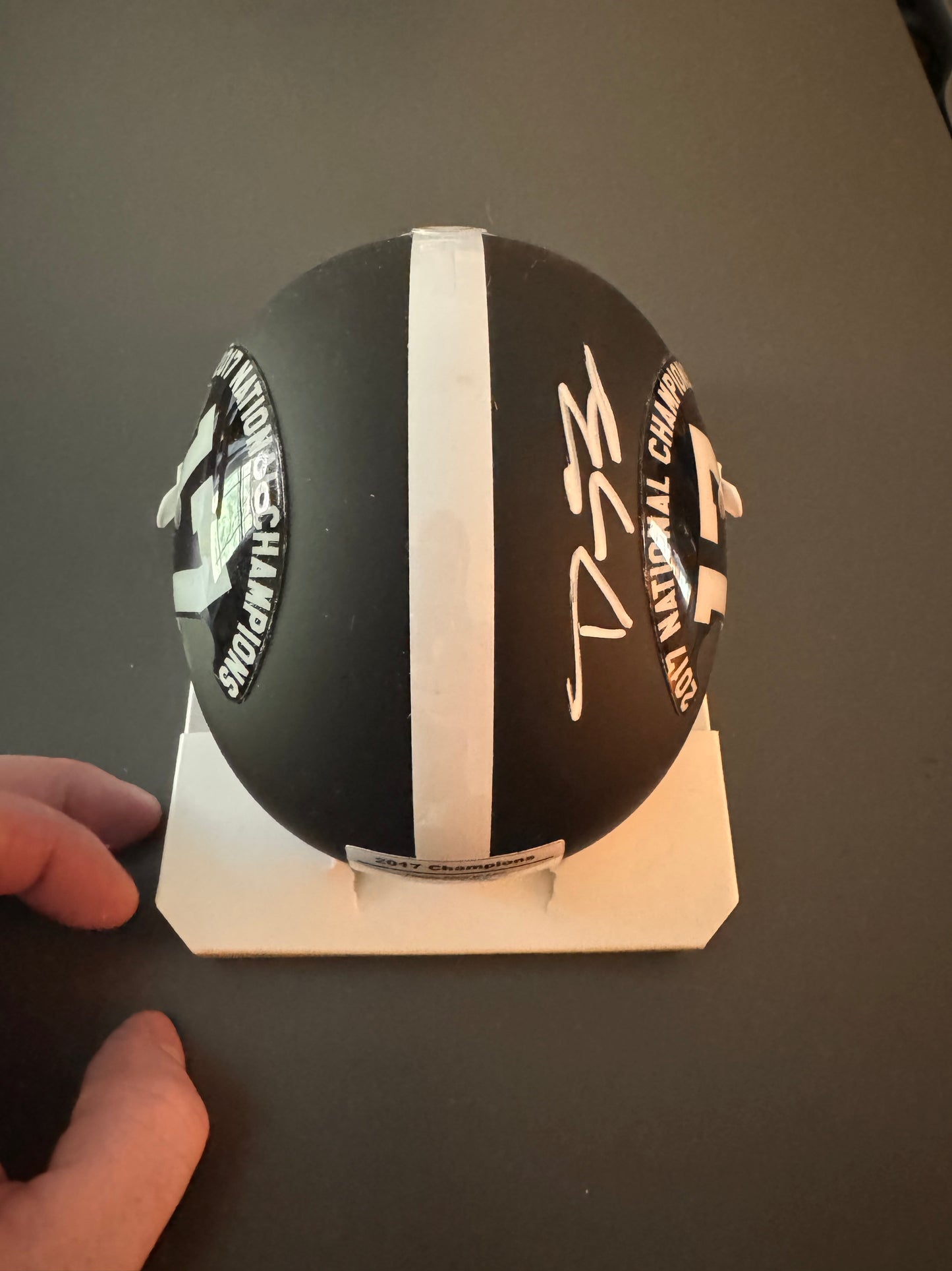 Da'Ron Payne Alabama Crimson Tide Signed Mini Helmet