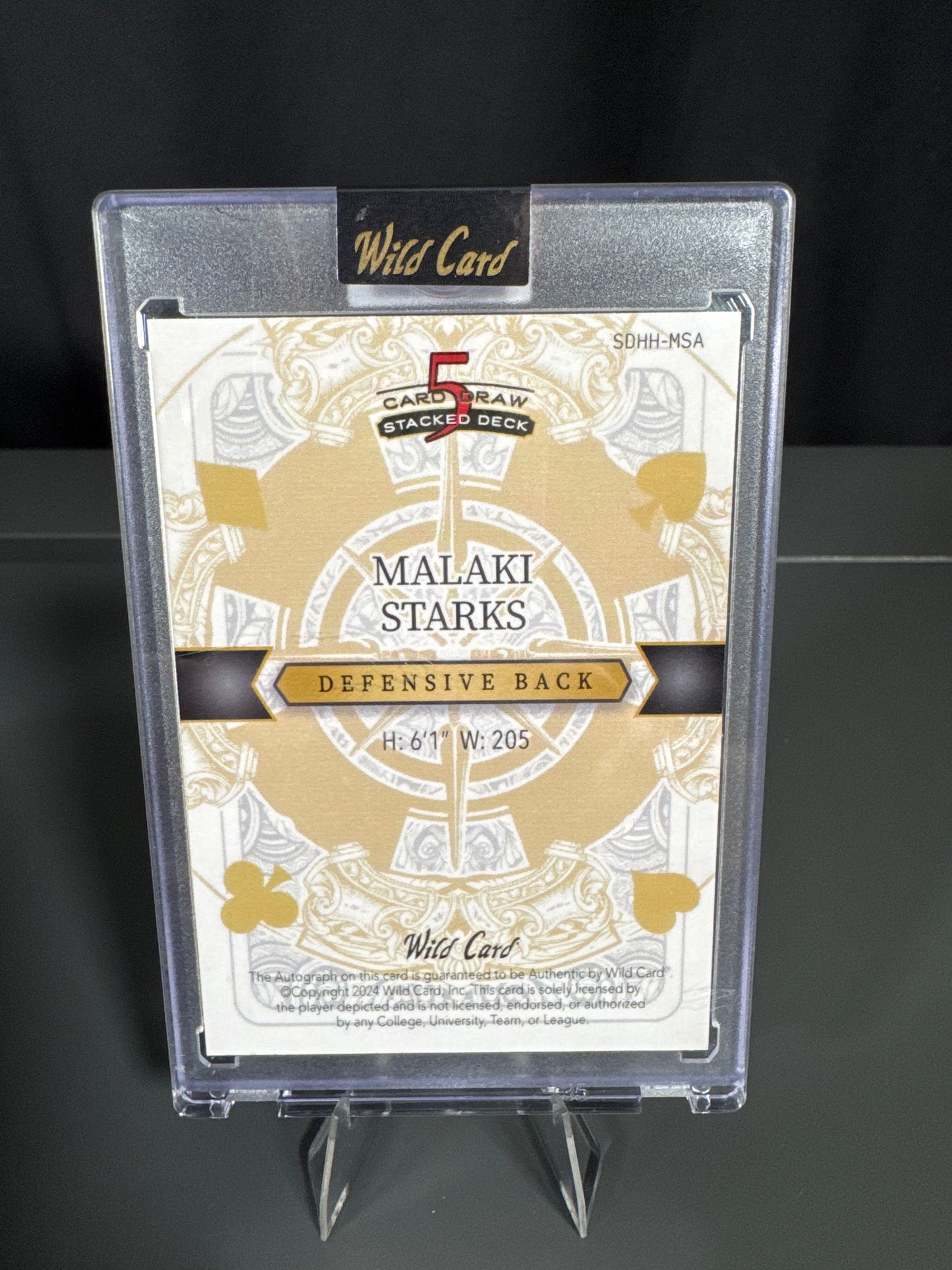 Malakai Starks Baltimore Ravens Card