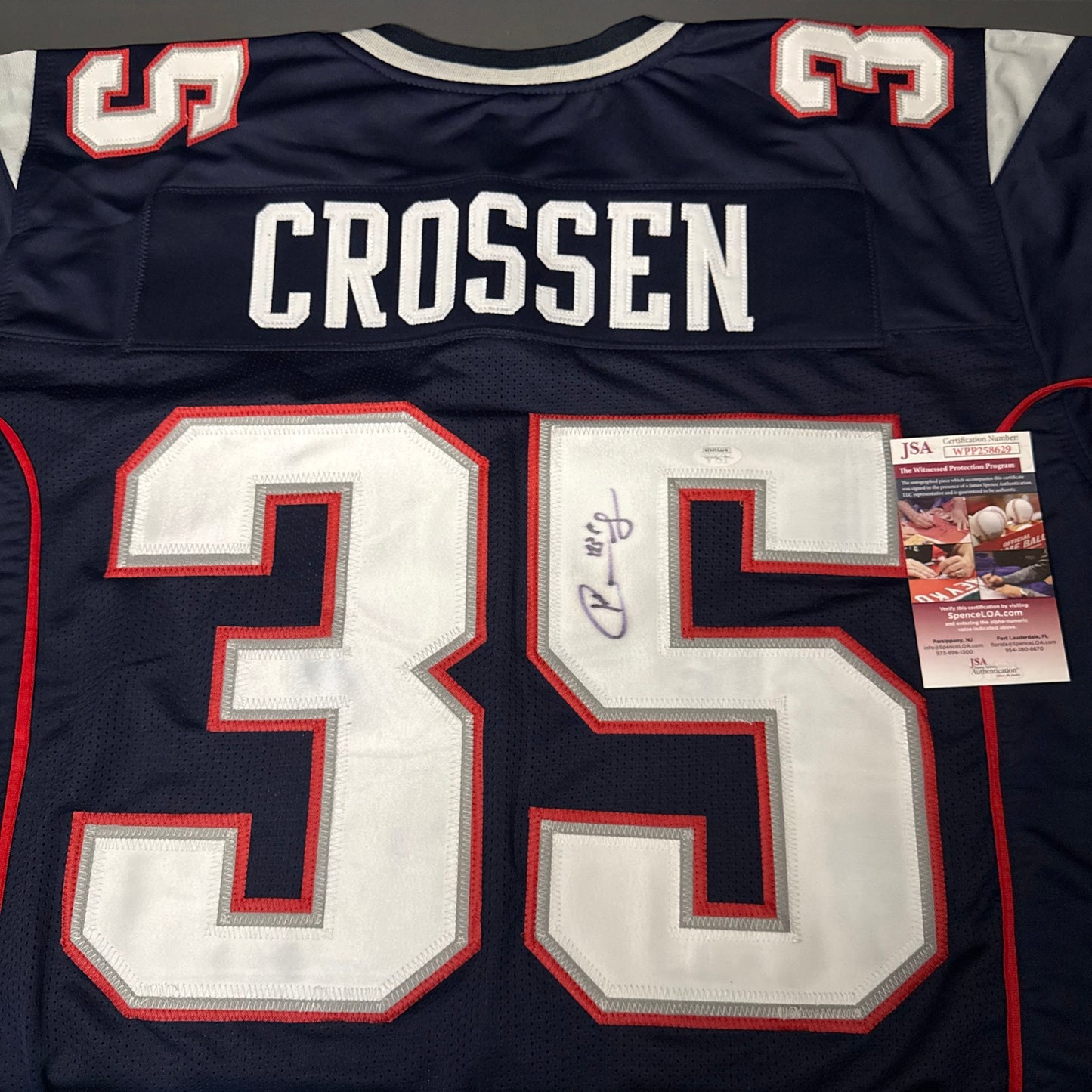 Keion Crossen New England Patriots Signed Jersey