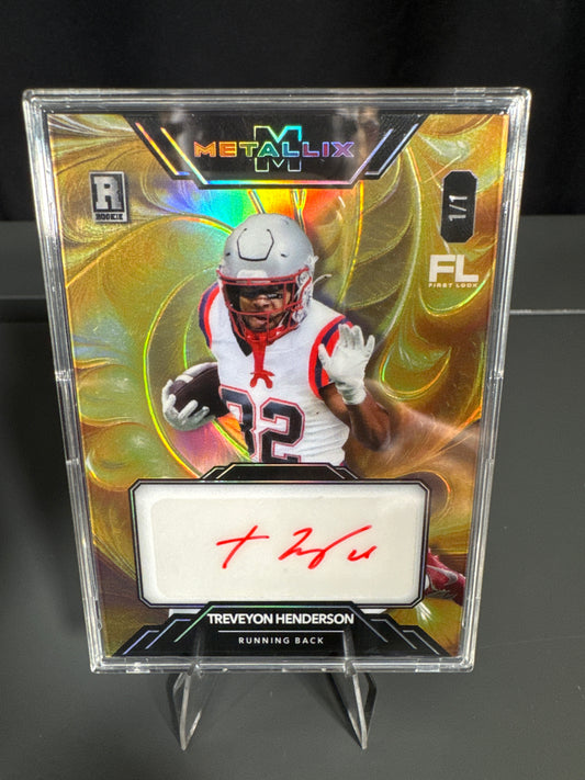 Treveyon Henderson New England Patriots Card