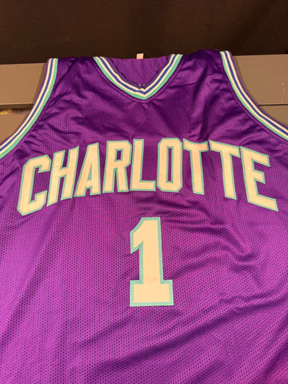 Muggsy Bogues Charlotte Hornets Signed Jersey