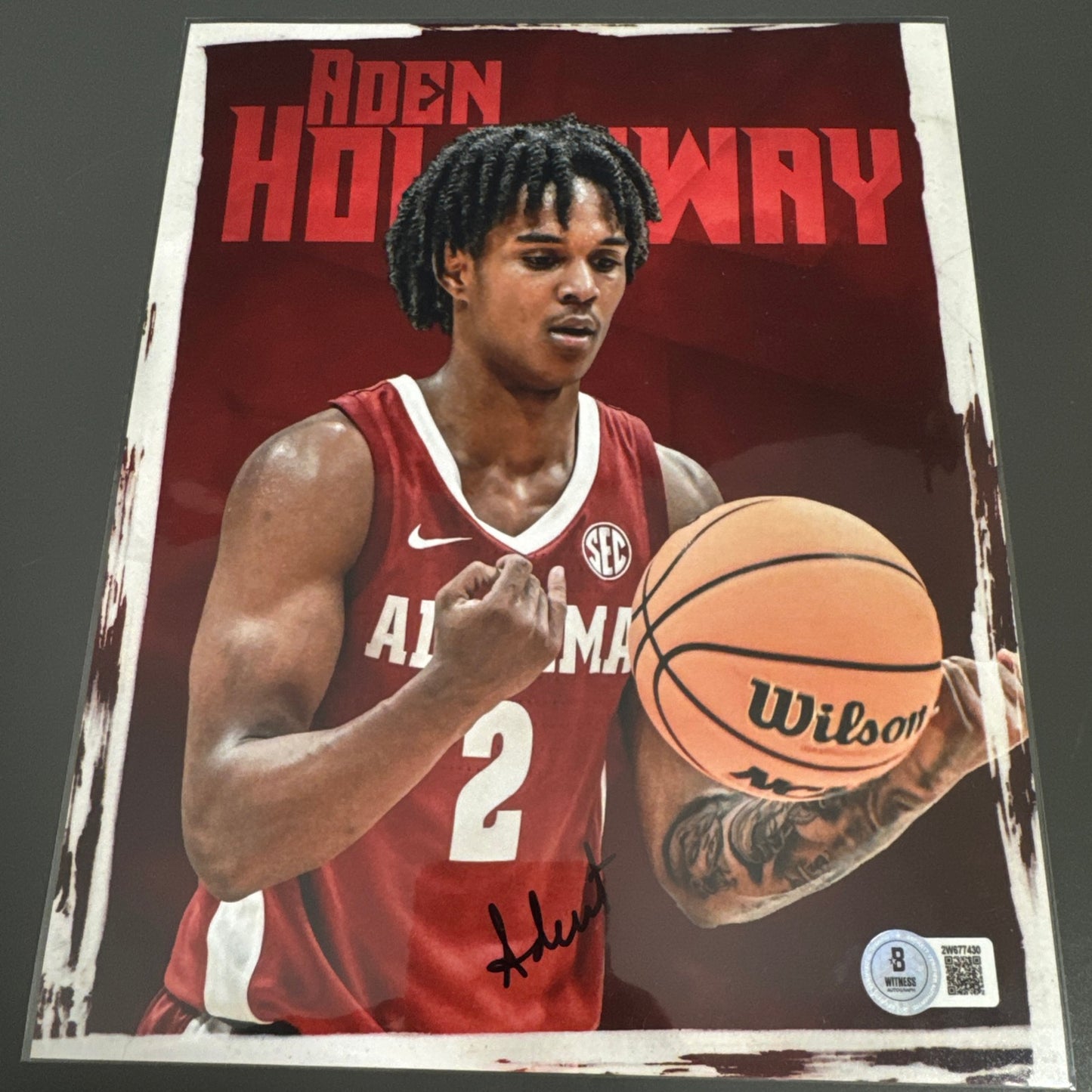 Aden Holloway Alabama Crimson Tide Signed Photo