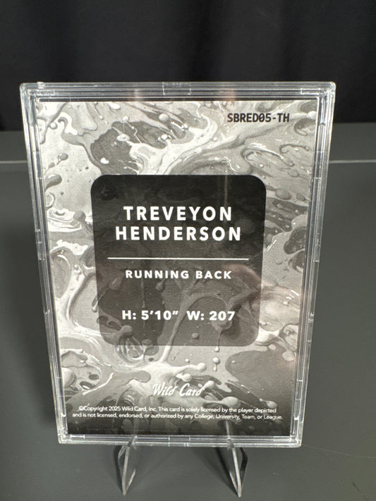 Treveyon Henderson New England Patriots Card