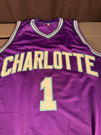 Muggsy Bogues Charlotte Hornets Signed Jersey