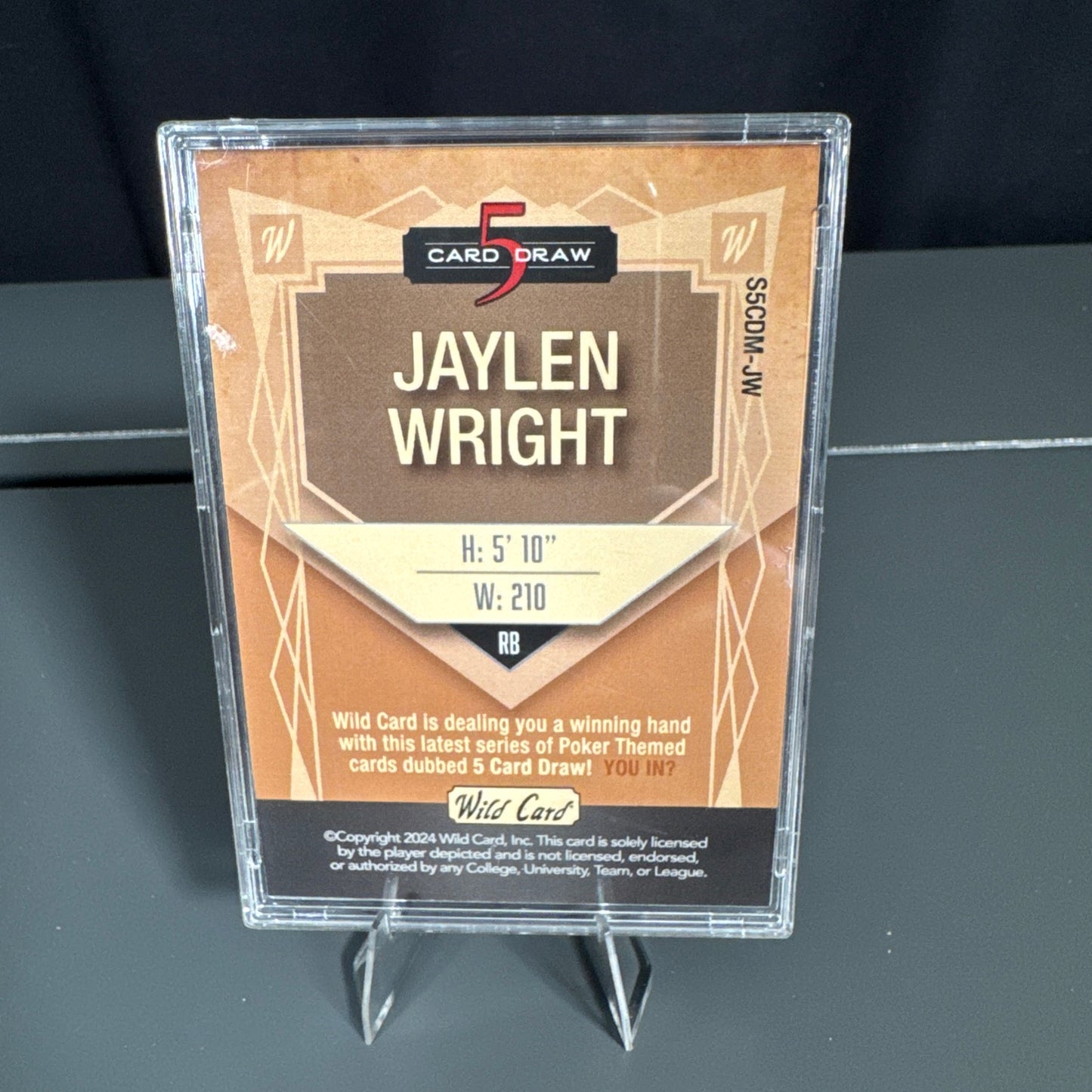 Jaylen Wright Miami Dolphins Card