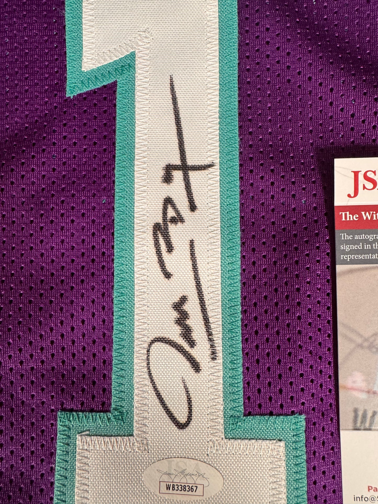 Muggsy Bogues Charlotte Hornets Signed Jersey