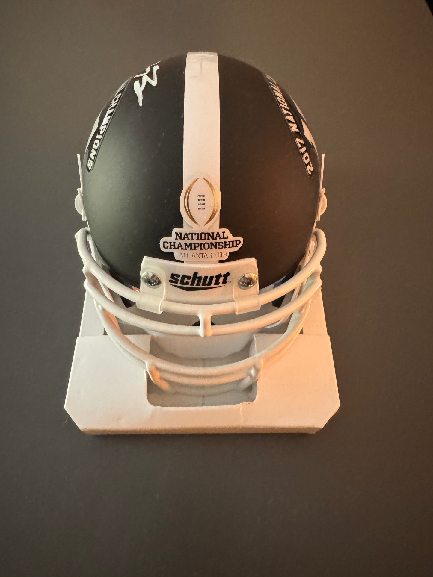 Da'Ron Payne Alabama Crimson Tide Signed Mini Helmet