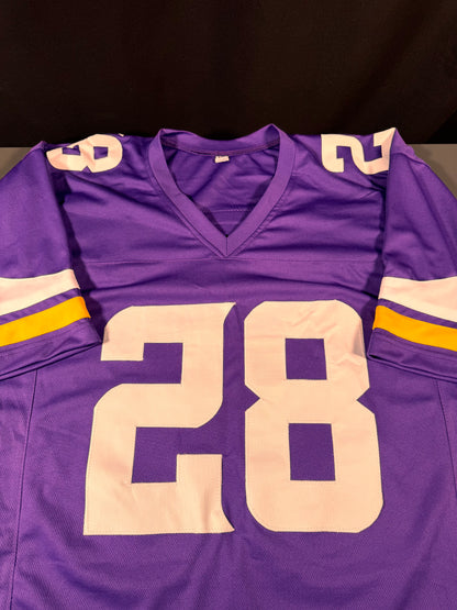 Adrian Peterson Custom Minnesota Vikings Signed Jersey (Purple)