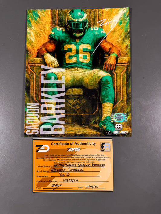 Saquon Barkley Artwork- signed by Artist