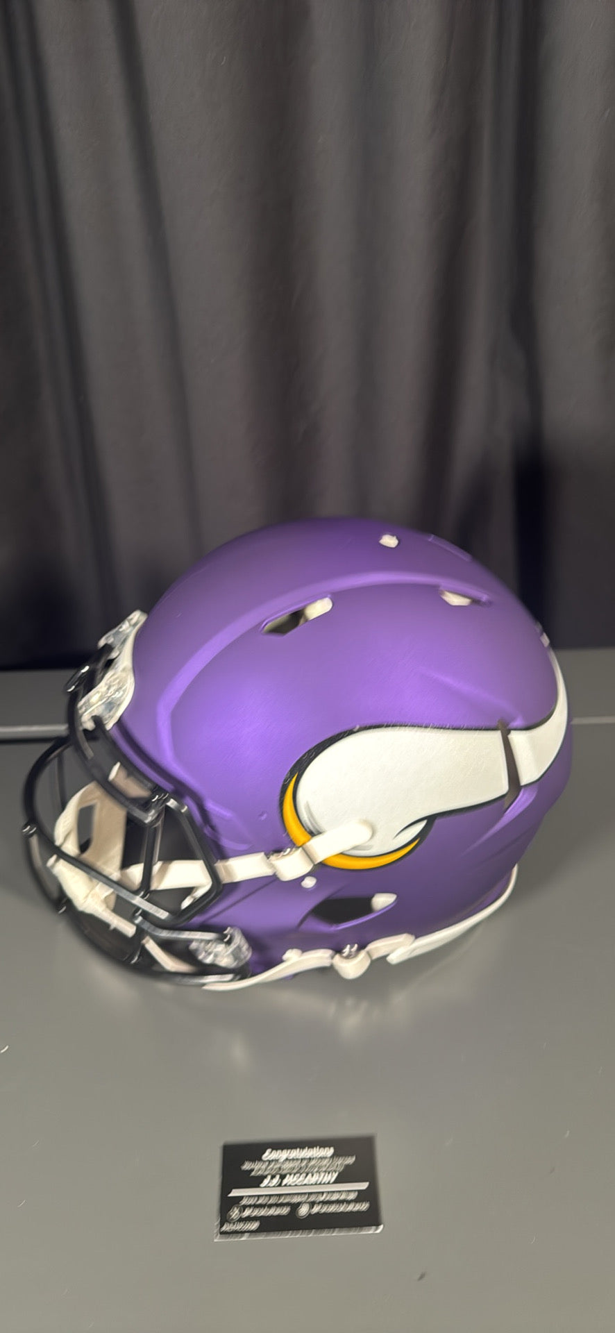 J.J. McCarthy Minnesota Vikings Signed Full Size Helmets