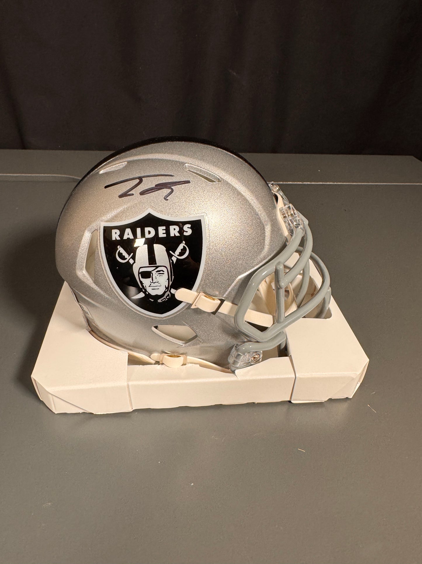 Tre Tucker Las Vegas Raiders Signed Mini Helmet