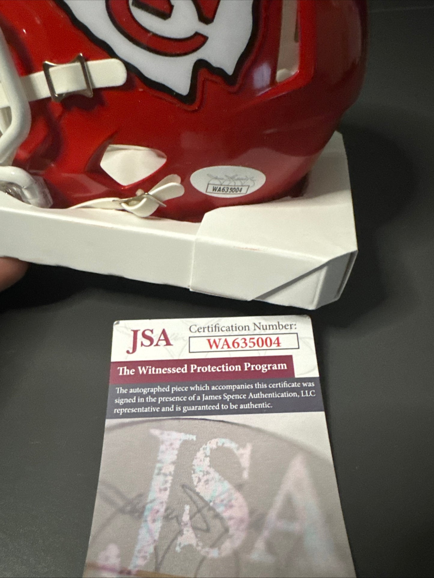 Marquez Valdes-Scantling  Kansas City Chiefs Signed Mini Helmet