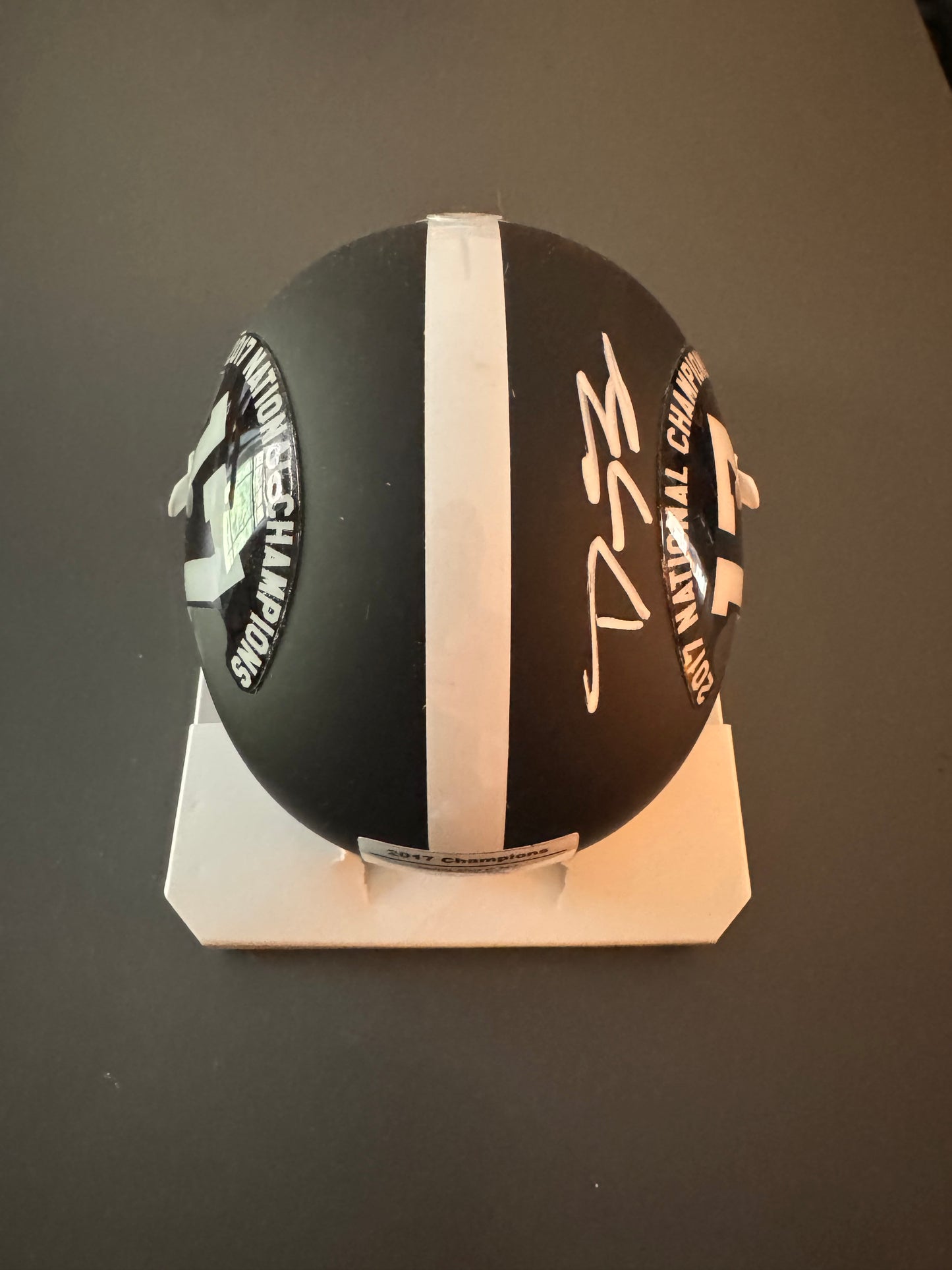 Da'Ron Payne Alabama Crimson Tide Signed Mini Helmet