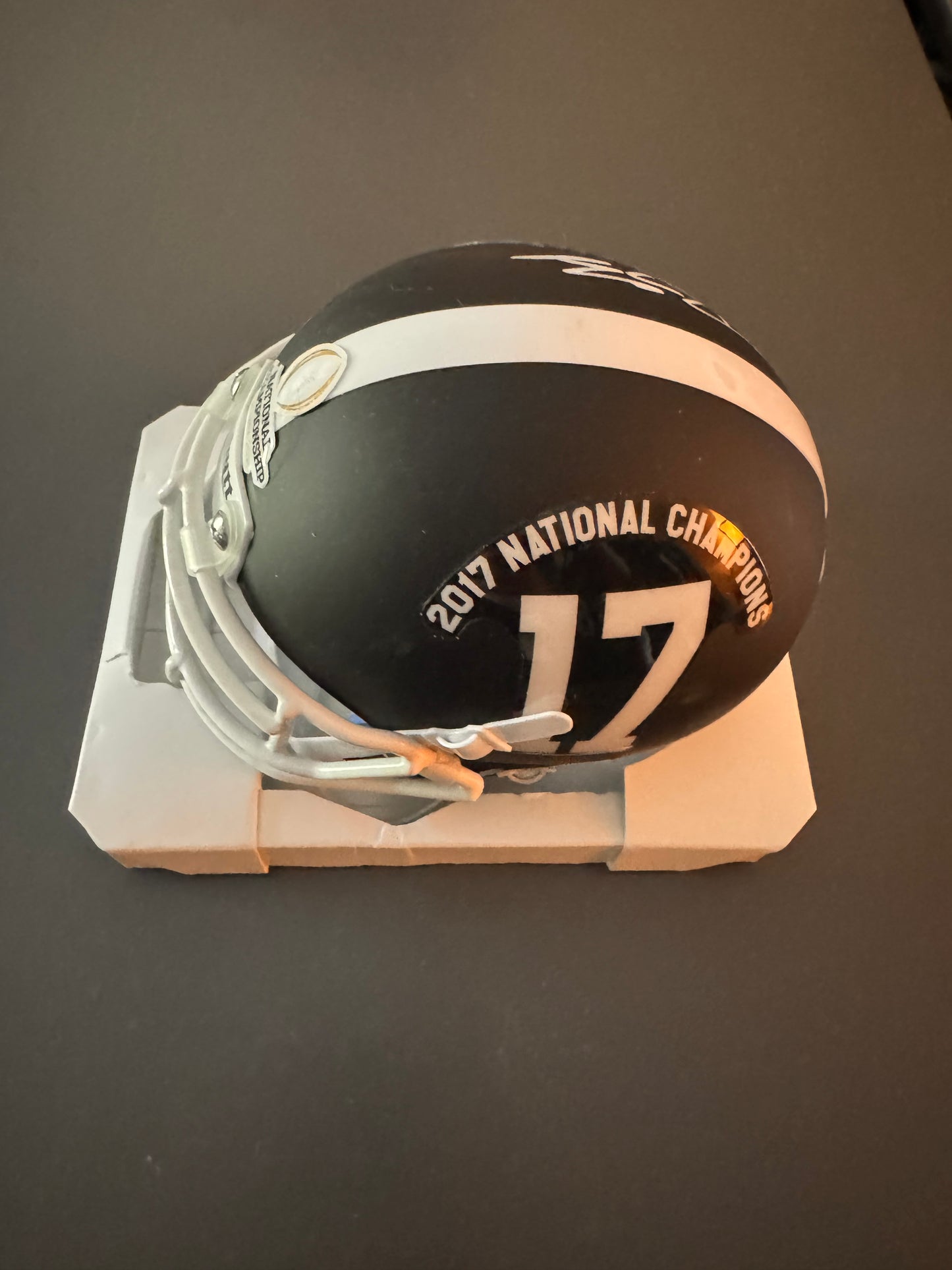 Da'Ron Payne Alabama Crimson Tide Signed Mini Helmet