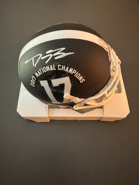 Da'Ron Payne Alabama Crimson Tide Signed Mini Helmet