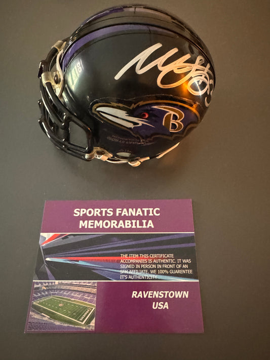 Willis McGahee Baltimore Ravens Signed Mini Helmet