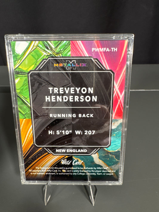 Treveyon Henderson New England Patriots Card