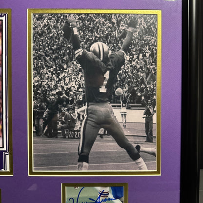 Warren Moon Signed Plaque University of Washington/Houston Oilers Signed Photo