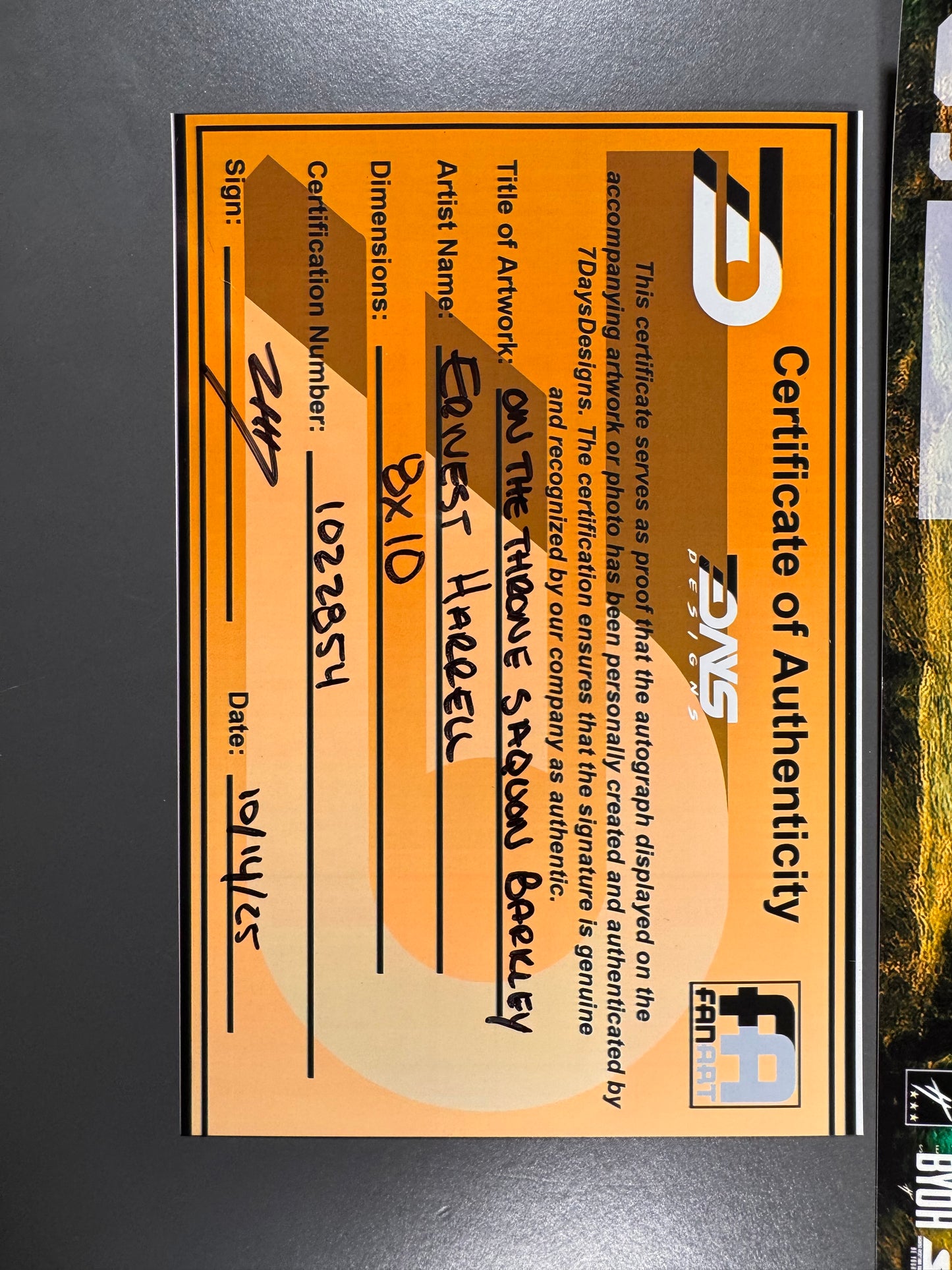 Saquon Barkley Artwork- signed by Artist