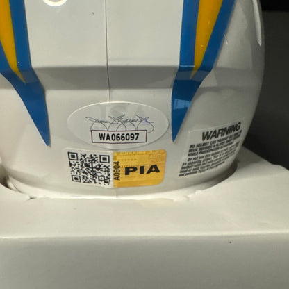 JC Jackson Los Angeles Chargers Signed Mini Helmet