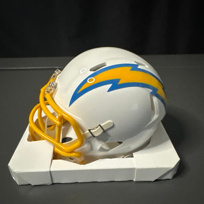 JC Jackson Los Angeles Chargers Signed Mini Helmet