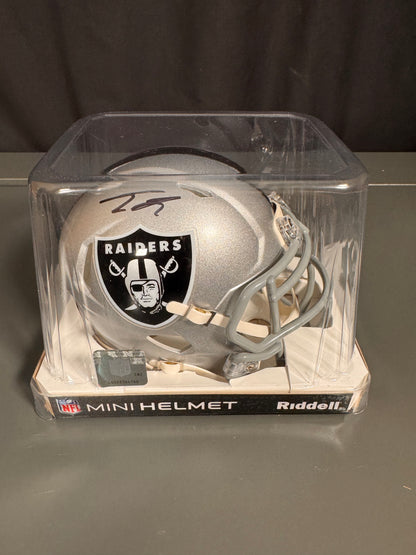 Tre Tucker Las Vegas Raiders Signed Mini Helmet