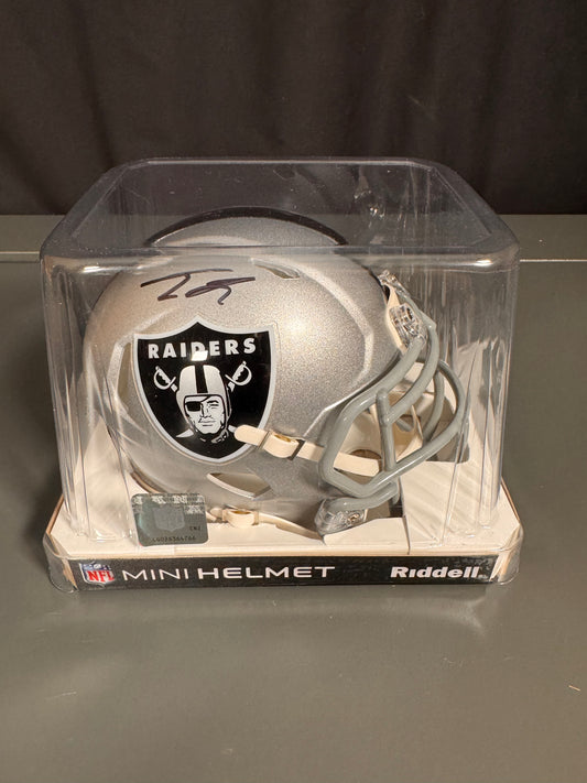 Tre Tucker Las Vegas Raiders Signed Mini Helmet