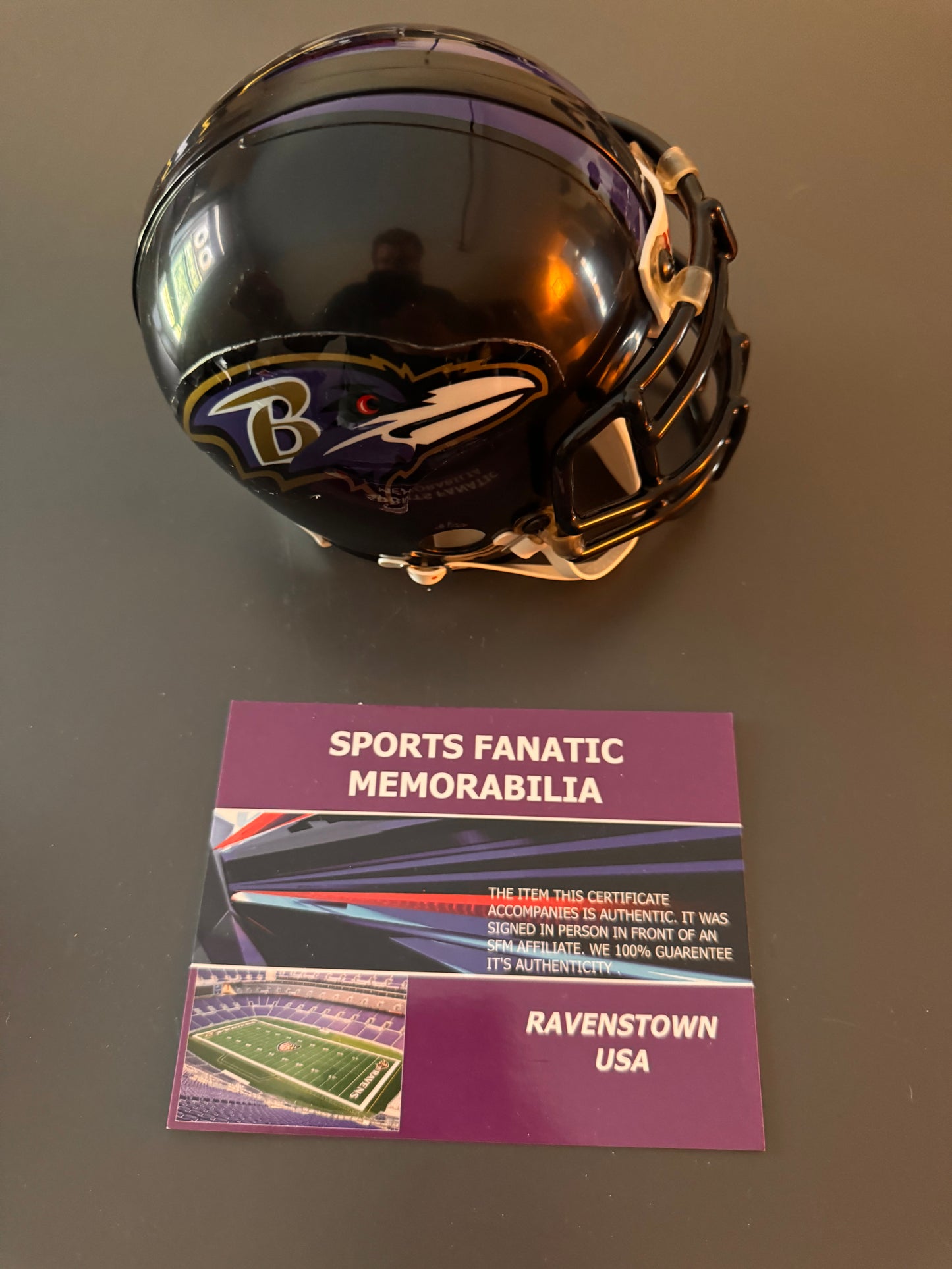 Willis McGahee Baltimore Ravens Signed Mini Helmet