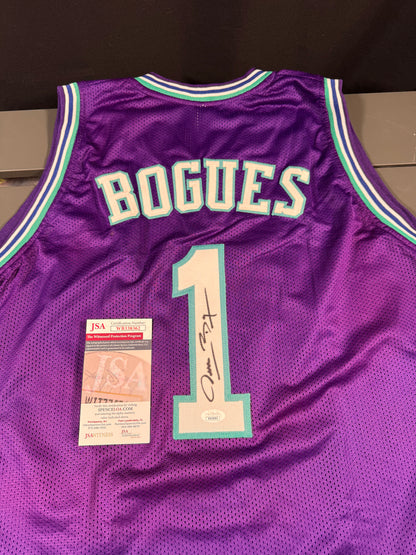 Muggsy Bogues Charlotte Hornets Signed Jersey