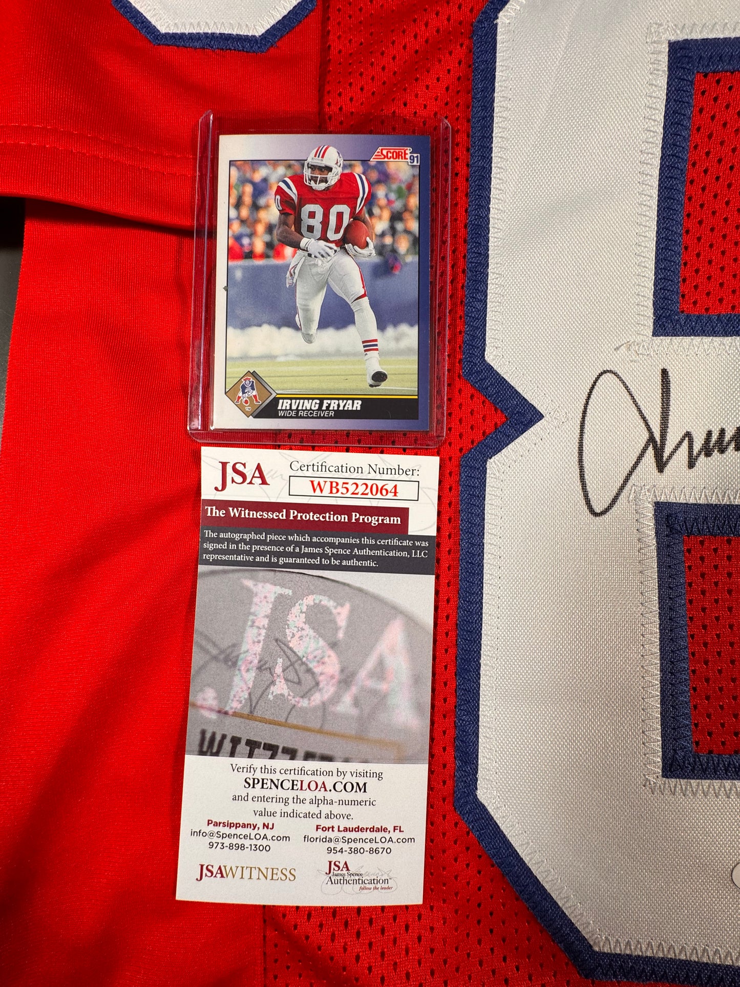 Irving Fryar New England Patriots Signed Jersey